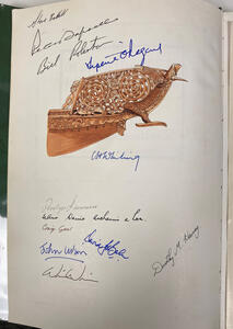 1990 Photo of a signed copy of the Oral History Atlas from Steve Brettell