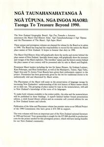 A page from a promotional pack seeking sponsorship for the Geographic Board's planned 1990 publications