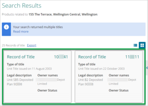 Screenshot of card view select multiple titles