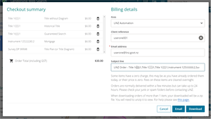 Screenshot of lws product list checkout summary