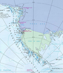Map of the Ross Sea