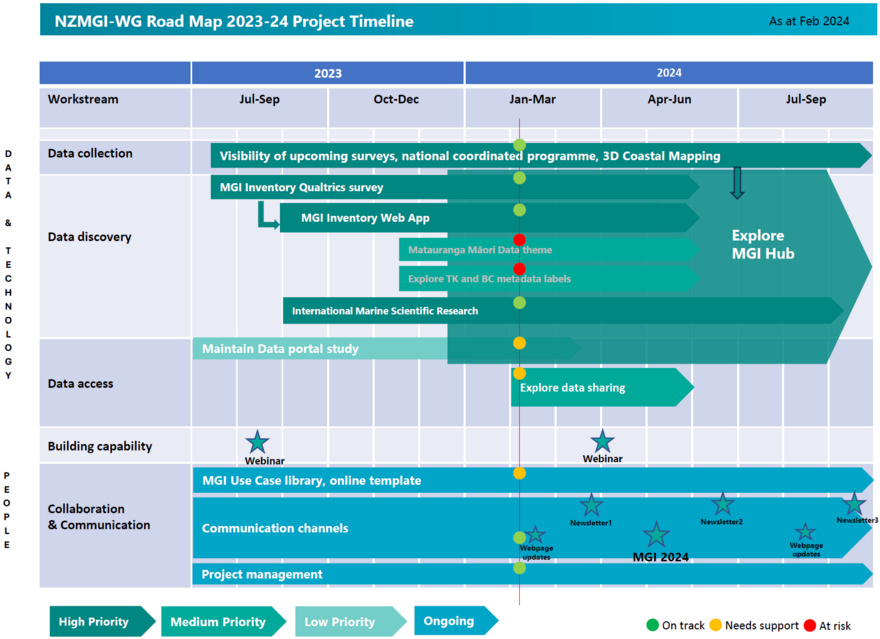 Roadmap of activity for the NZMGI working group