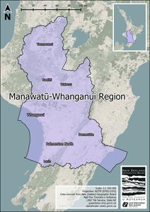 Map of Manawatū-Whanganui Region 