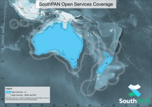A map of SouthPANs initial service coverage area