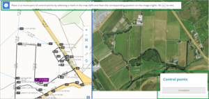 Georef image alongside spatial view