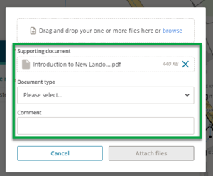 Supporting document detail fields