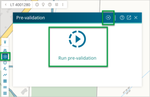 A screen will  appear with the prompt to Run pre-validation.