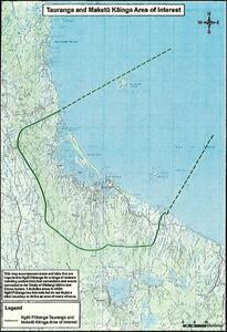 Map showing an indication of the Ngāti Pūkenga area of interest.