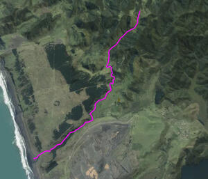 Aerial image of Mitiwai Stream