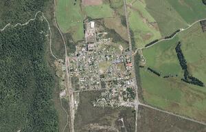 Aerial view of the National Park village and surrounding rural area