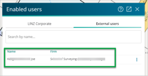 Screenshot of making an external user an enabled user