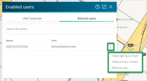Screenshot of more actions menu change user access