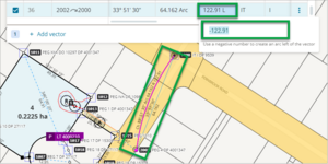 Screenshot of negative arc vector