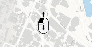 Screenshot of using scroll wheel to zoom on map