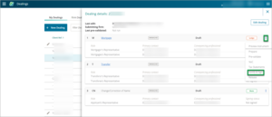 Example of menus you select from your dealing details page to get into Certify & Sign