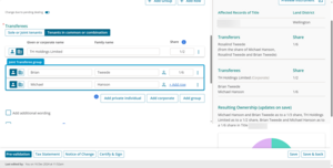 List of transferees.