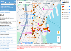 Spatial map showing NZVD2016 markers in the Wellington area