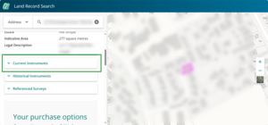 Current instruments menu.
