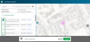 Checkbox for selecting instrument.