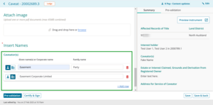 Insert names fields.