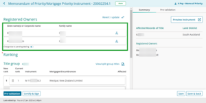 Registered owners fields.