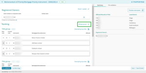 Merge groups button.