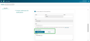 Postal address buttons