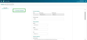 Contact details section