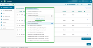 Add with extras link