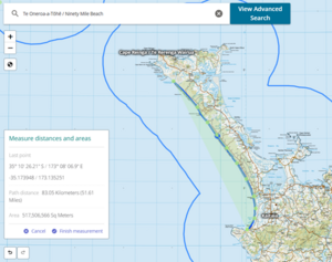Measuring 90 mile beach