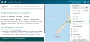 Account management link.