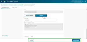 Save changes or cancel buttons.