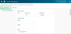 Firm information tab
