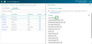 Remove privilege icon