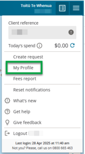 screenshot showing how to change your contact details in landonline