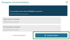 screenshot of exemption requests in landonline
