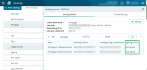 Signing status column