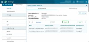 Status of instrument