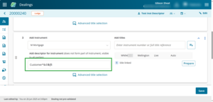 Instrument descriptor