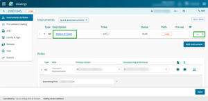 Where you can navigate to prepare instrument page
