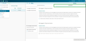Certifications panel