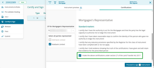 Standard matters checkbox