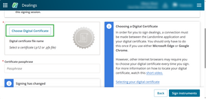 Choose digital certificate