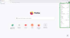 Firefox menu.