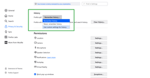 Select custom settings.