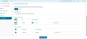 Checkboxes to order titles