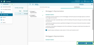 Proceed to sign button