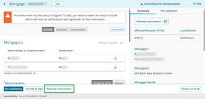 Release from prepare page