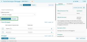 Owner mortgagor button