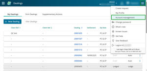 Account management link
